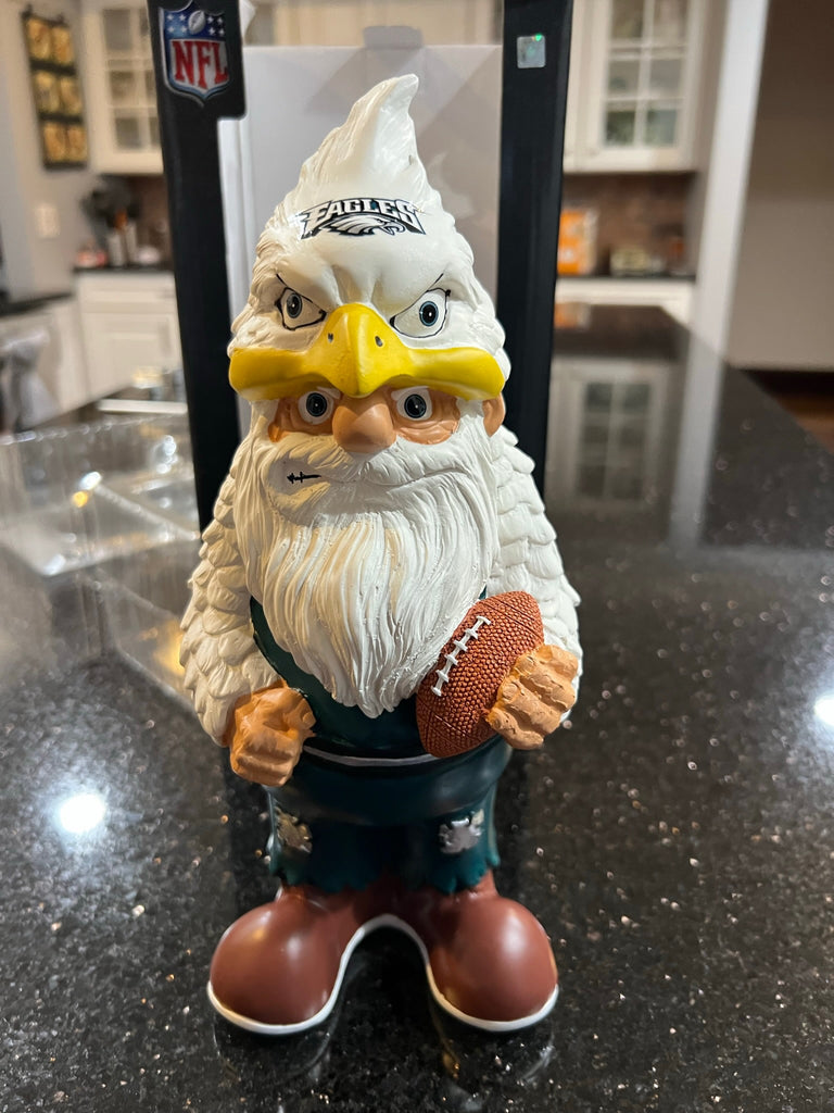 Philadelphia Eagles NFL 11 inch team thematic garden gnome.