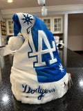 Los Angeles Dodgers MLB Team Logo swirl Plush Adult Santa Holiday Hat