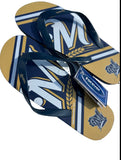 Milwaukee Brewers MLB Team Logo Flip Flops Unisex See Size Chart