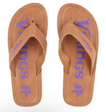 Minnesota Vikings NFL tram logo color pop flip flops mens