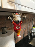 Kansas City Chiefs Super Bowl 54 KC Wolf Mascot Ornament is a collectible item from Forever Collectibles