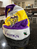 Minnesota Vikings NFL team logo plush adult size Santa holiday hat