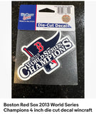 Boston Red Sox 2013 World Series Champions 4 inch die cut decal wincraft.