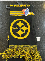 Pittsburgh Steelers with this 65 inch adult team logo scarf. The two-sided NFL licensed plush scarf