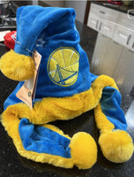 Golden State Warriors NBA plush holiday santa hat adult foco.