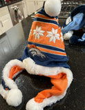 Denver Broncos NFL plush snowflake dangle holiday santa hat foco adult.

New with tags .