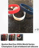 Boston Red Sox 2004 World Series Champions Bracelets / 3 Pack wristbands