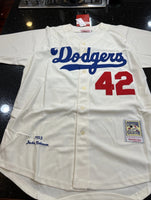 Los Angeles Dodgers Jackie Robinson Size 50 Jersey Mitchell & Ness. Condition is New. Shipped with USPS Priority Mail.
