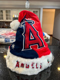 Los Angeles Angels MLB Team Logo Plush Swirl Adult Santa Holiday Hat by Forever Collectibles