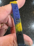 three adult-sized wristbands featuring the Baltimore Ravens NFL team logo, designed by Forever Collectibles for fans of the National Football League