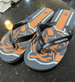 Chicago Bears big logo mens flip flop sandals