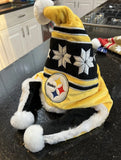 Pittsburgh Steelers NFL plush xmas holiday santa hat foco snowflake new with tags
