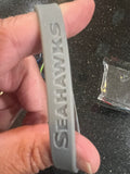 Seattle Seahawks Adult Mylar NFL Team Logo + Color 3pk Wristbands Bracelet