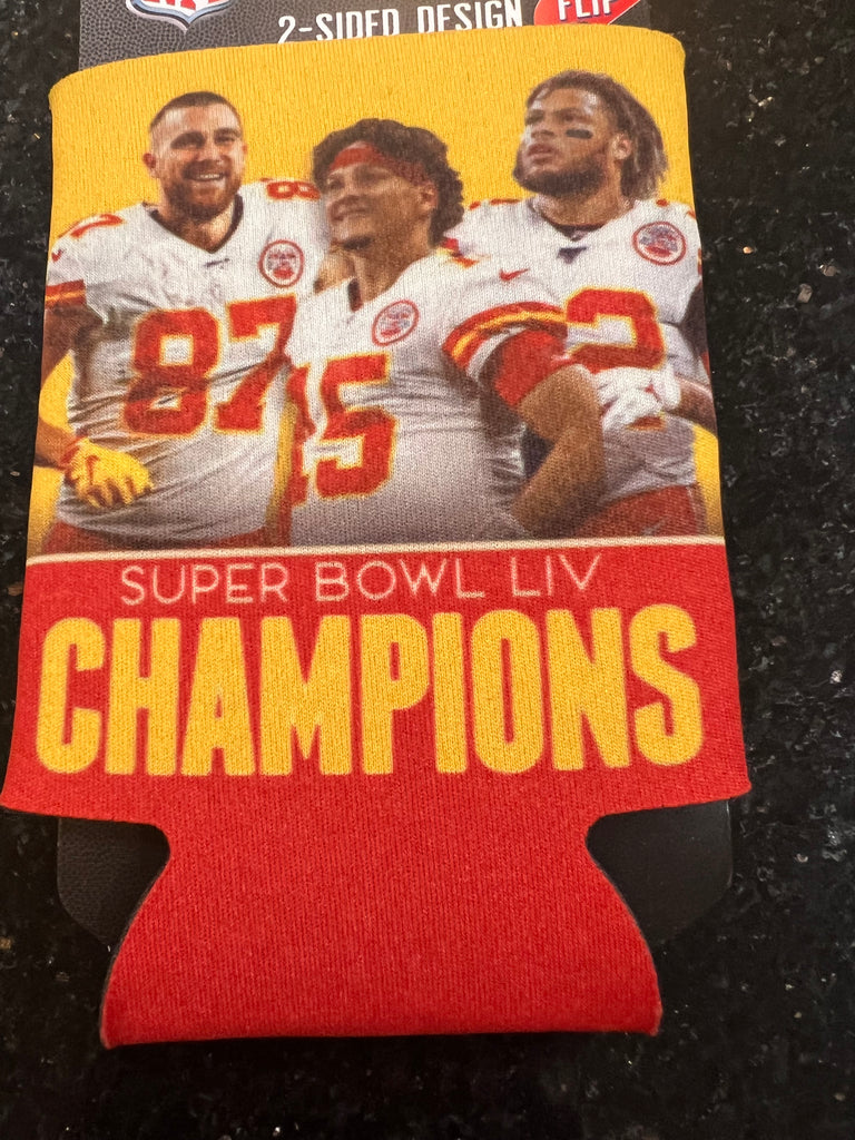 Super Bowl 54 Champions Kansas City Chiefs Mahomes & Kelce Koozie can cooler by WinCraft.