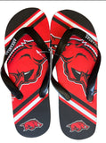 Arkansas Razorbacks NCAA Logo Unisex Flip Flops Sandals by Forever Collectibles