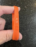 Cleveland Browns silicone team colors wristband bracelet 3 pack.

Team colors used one orange one black and one tie dye