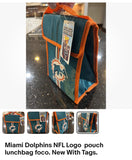 Miami Dolphins NFL logo lunch bag pouch new with tags