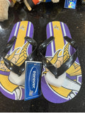 Minnesota Vikings NFL big  logo mens flip flop sandals mens size XL.