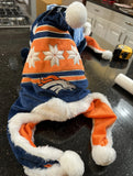 Denver Broncos NFL plush snowflake dangle holiday santa hat foco adult.

New with tags .