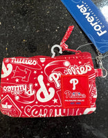 Philadelphia Phillies ID wallet with zipper and attached keyring. New With Tags.