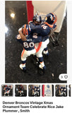 Denver Broncos Christmas Tree Holiday Ornament Team Celebration Rice Plummer Smith