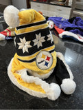 Pittsburgh Steelers NFL plush xmas holiday santa hat foco snowflake new with tags