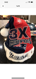 New England Patriots 3X NFL Super Bowl champion plush Xmas adult santa . Made to commemorate the first 3 super bowl wins History