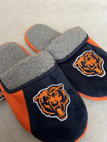 Chicago Bears plush mens size team logo Serpa slippers