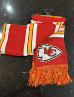 Kansas City Chiefs plush team logo scarf. This 65-inch scarf features the team's logo on both sides