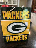 Green Bay Packers NFL Official 13 Inch X 10 Inch Glossy Gift Bag.