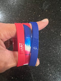 Forever Collectibles New York Giants Adult Mylar NFL Team Logo + Color 3pk Wristbands Bracelet