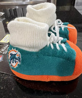 Miami Dolphins NFL team logo and colors cute baby booties