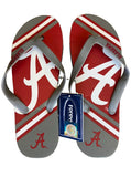 Alabama NCAA Team Logo Unisex Flip Flops Sandals by Forever Collectibles see size chart in photos