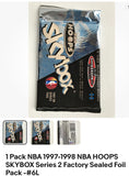 1 Pack NBA 1997-1998 NBA HOOPS SKYBOX Series 2 Factory Sealed Foil Pack