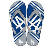 MLB 2014 UNISEX BIG LOGO FLIP FLOPS LOS ANGELES DODGERS size medium see chart