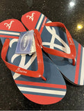 MLB 2014 UNISEX BIG LOGO FLIP FLOPS sandals ATLANTA BRAVES size XL see chart