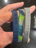Seattle Seahawks Adult Mylar NFL Team Logo + Color 3pk Wristbands Bracelet
