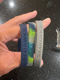 Seattle Seahawks Adult Mylar NFL Team Logo + Color 3pk Wristbands Bracelet