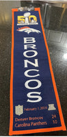 Denver Broncos Super Bowl 50 winning Streak enbroitered heritage banner