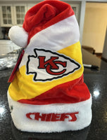 Kansas City Chiefs NFL team logo plush adult holiday Santa hat foco
