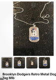 Brooklyn Dodgers metal dog-tag necklace rare item adult MLB retro
