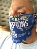 Los Angeles Dodgers 2020 World Series Champions Commerative face mask Major League Baseball.