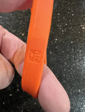 Cleveland Browns silicone team colors wristband bracelet 3 pack.

Team colors used one orange one black and one tie dye