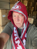 Alabama NCAA Retro Team Logo Hood and Scarf Combo with Pockets is a must-have for any Alabama Crimson Tide football fan. Officially licensed by the NCAA