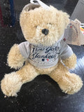 New York Yankees MLB Team Logo Plush Furry Hoody Bear by Forever Collectibles