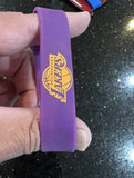 Lakers NBA team logo wide wristband silicone Bracelet.