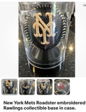 New York Mets embroitered Rawlings collectible base in case..