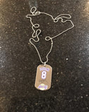 Los Angeles Lakers Kobe Bryant Nba Metal Dog Tag Necklace. Condition is New.