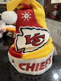 Kansas City Chiefs NFL team logo swirl adult size holiday santa hat