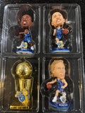 mini bobblehead set featuring Dirk Nowitzki of the Dallas Mavericks, a team that won the NBA championship in 2011.